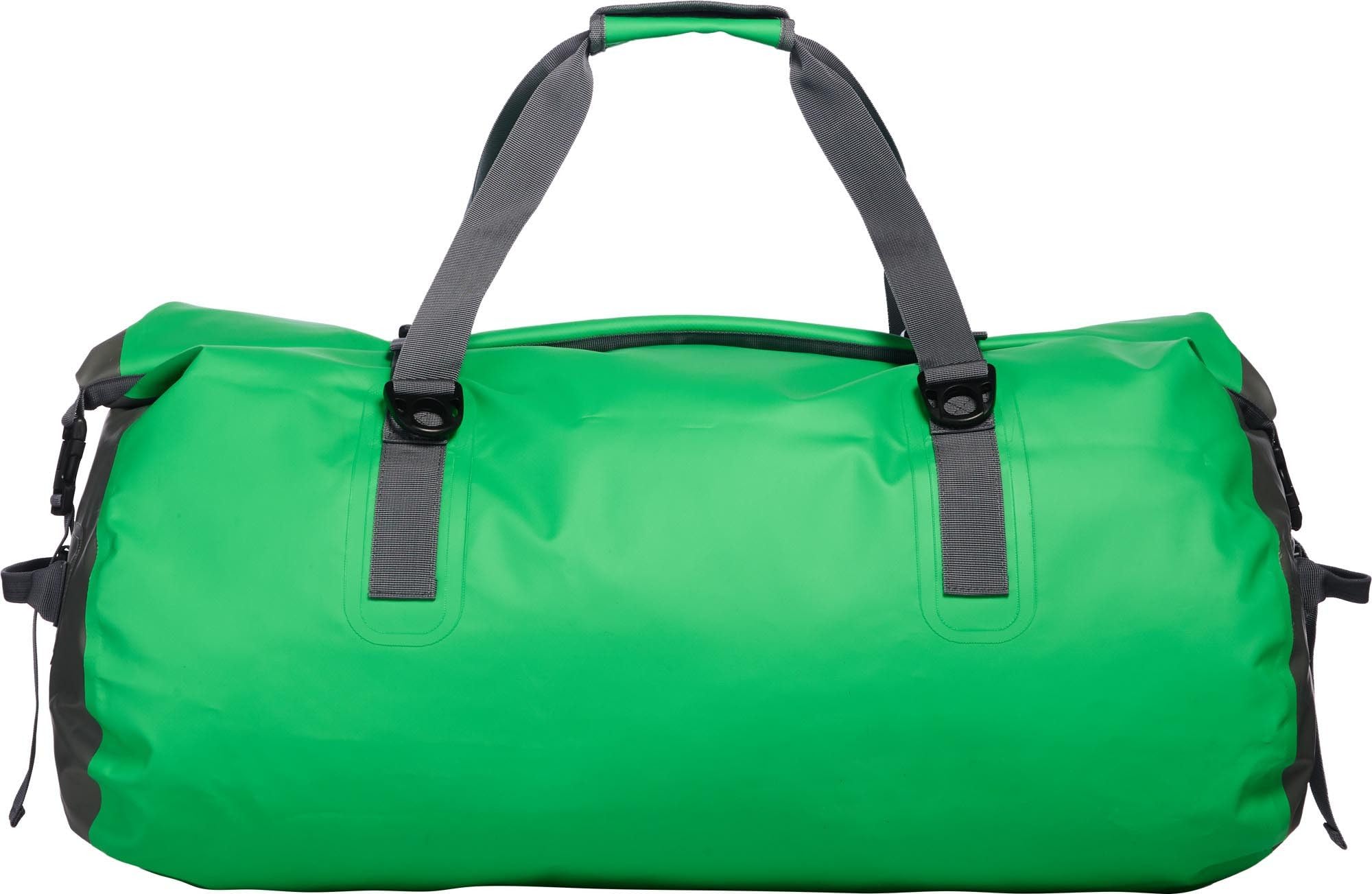 aQuos 100L wasserdichte Reisetasche – Dry Bag XXL aus LKW-Plane | Robuste Outdoor-Tasche mit Rucksackfunktion, Rollverschluss & Schultergurten (Grün)
