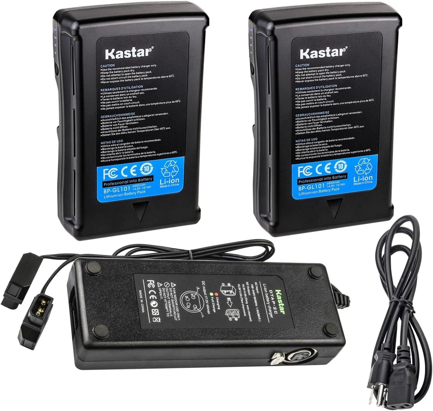 Kastar 2Pack Battery and Dual DTap Charger Compatible
