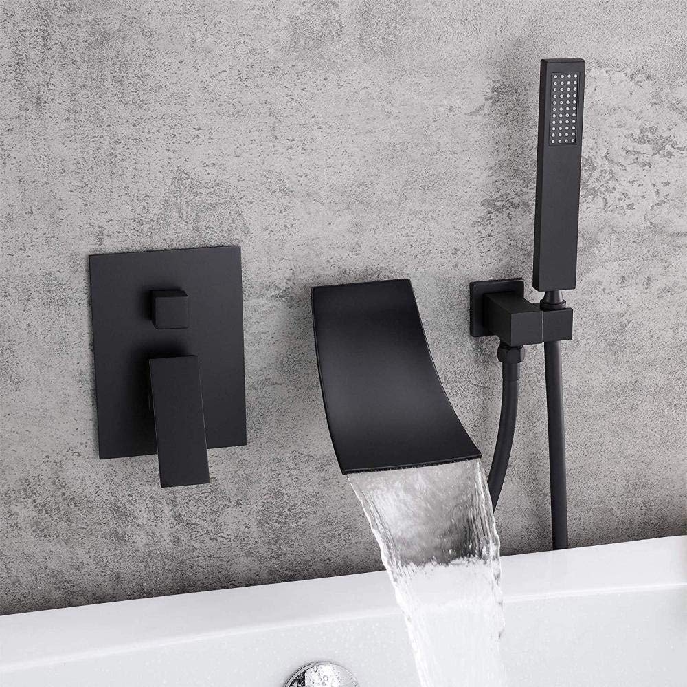 Ensemble de douche encastrée moderne cascade et douchette pour salle de bain