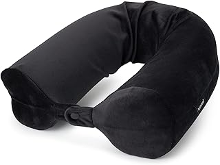 Brookstone Free Form Travel Pillow - Lightweight Flexible Memory Foam Travel Neck Pillow for Sleeping, Car, Airplane & Travel Support, Size: One Size, Black
