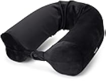 Brookstone Free Form Travel Pillow - Lightweight Flexible Memory Foam Travel Neck Pillow for Sleeping, Car, Airplane & Travel Support, Size: One Size, Black