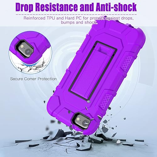 Miniatura 4 de ZoneFoker Funda para iPod Touch 7 generación, iPod Touch 65 generación, resistente a los golpes, resistente a los golpes, para Apple iPod Touch 765