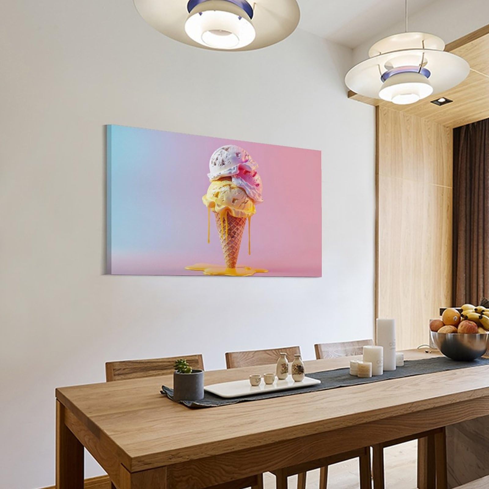 Amazon.co.jp: 絵画 魅力的なアイスクリーム アートパネル ポスター