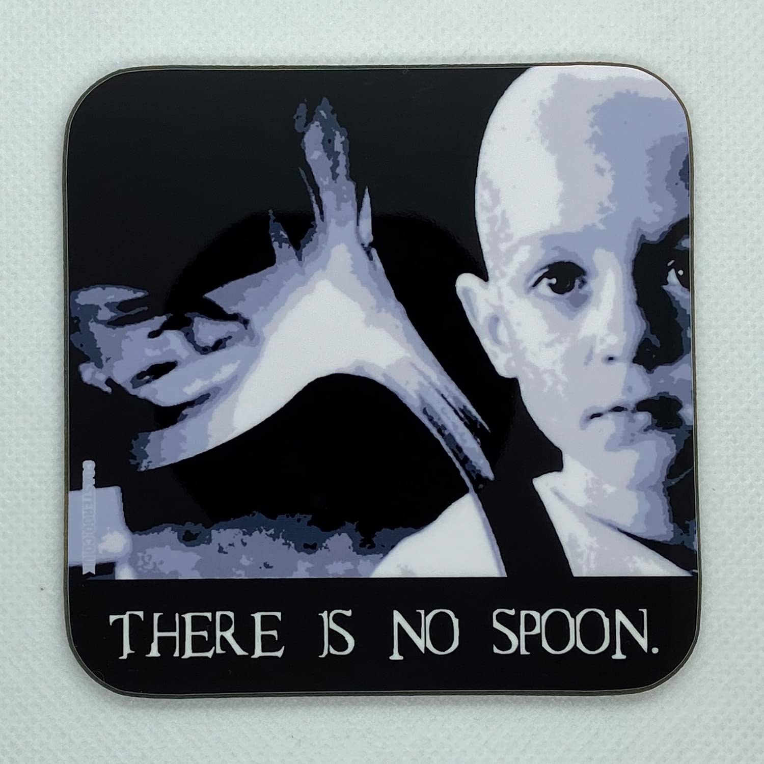 Coasteroo There Is No Spoon - The Gifted From The Matrix - Drinks Coaster - Hardboard - 9Cm X 9Cm - Gloss Finish