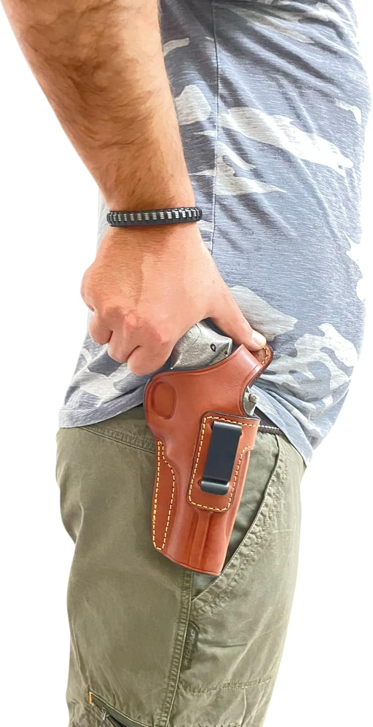 Sword Holster for Smith & Wesson 357 Magnum 7 - Shot 4 inch IWB Ultra Lüx Leather Gun Holster