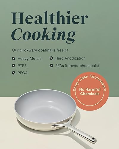 Miniatura 6 de Caraway - Mini sartén de cerámica antiadherente (1.05 cuartos de galón, 8 pulgadas), no tóxico, sin PTFE ni PFOA, apto para horno y compatible con