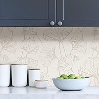 Vista 3 de NuWallpaper Silver Hikarigaoka Peel and Stick Wallpaper, NUS3578