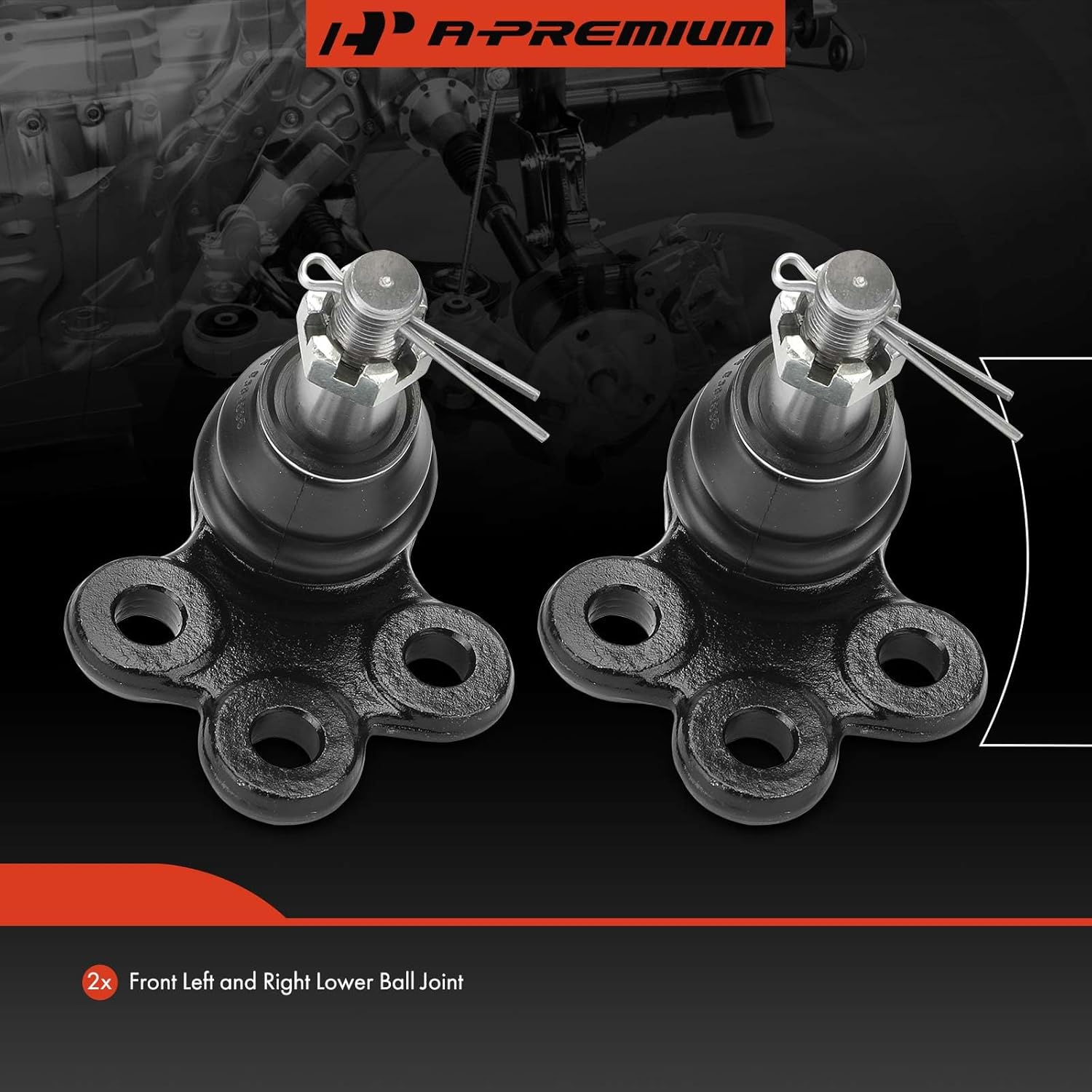 A-Premium 2 x Front Lower Ball Joint, Compatible with Chevrolet Traverse 2009-2017 & GMC Acadia 2007-2016, Acadia Limited 2017 & Buick Enclave 2008-2017 & Saturn Outlook 2007-2010, V6 3.6L