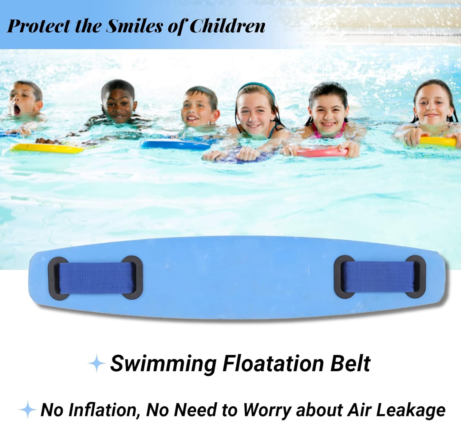 Swimming Floatation Belt, Adjustable Swimming Buoyancy Belt, EVA Foam Auxiliary Aquatic Exercise Swimming Training Aid Waist Belt for Kids Adult Swimming Beginners