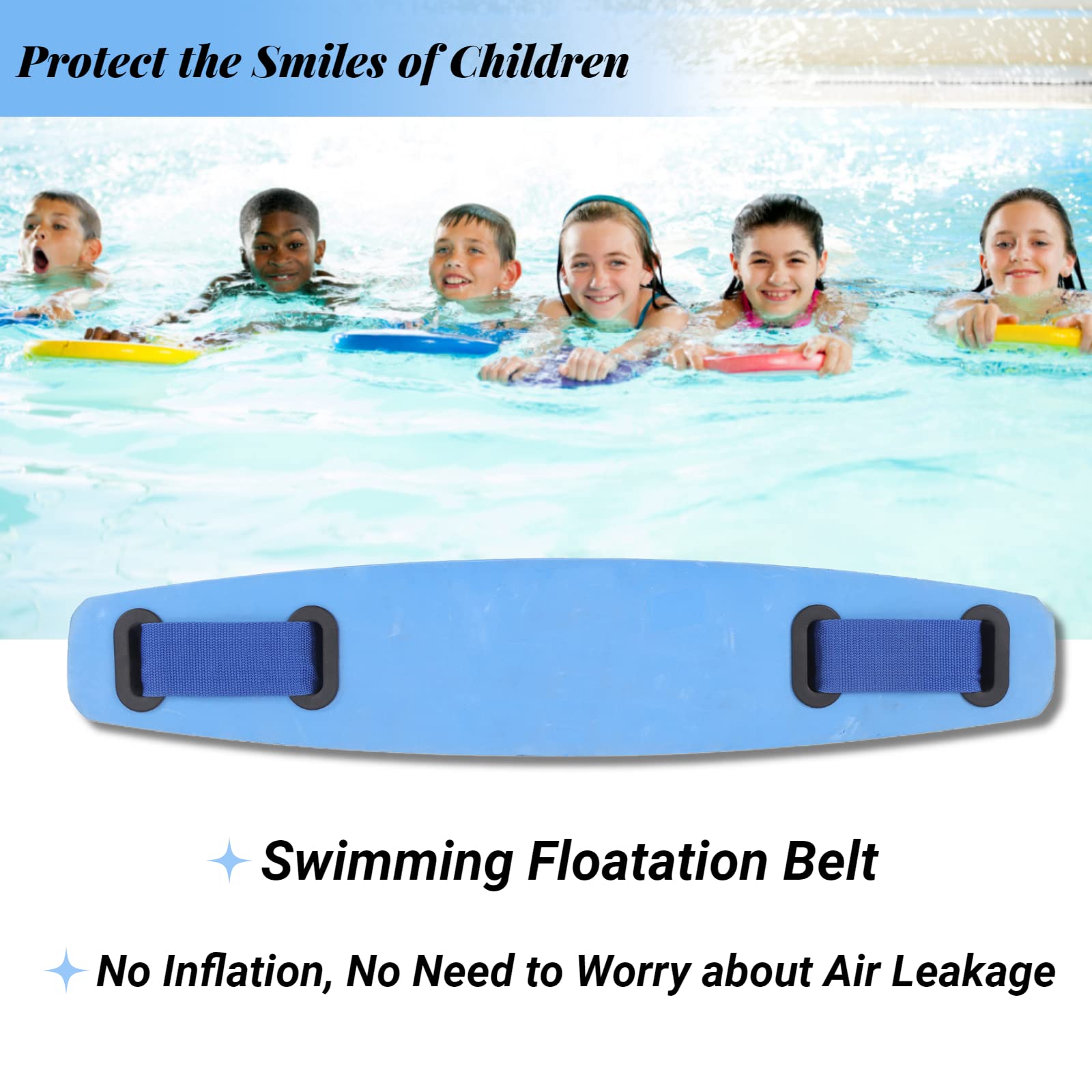 Ceinture De Natation Enfant Réglable - 5 Flotteurs EVA Amovibles, Support Jusqu'à 50 Kg, Pour Enfants 6-10 Ans