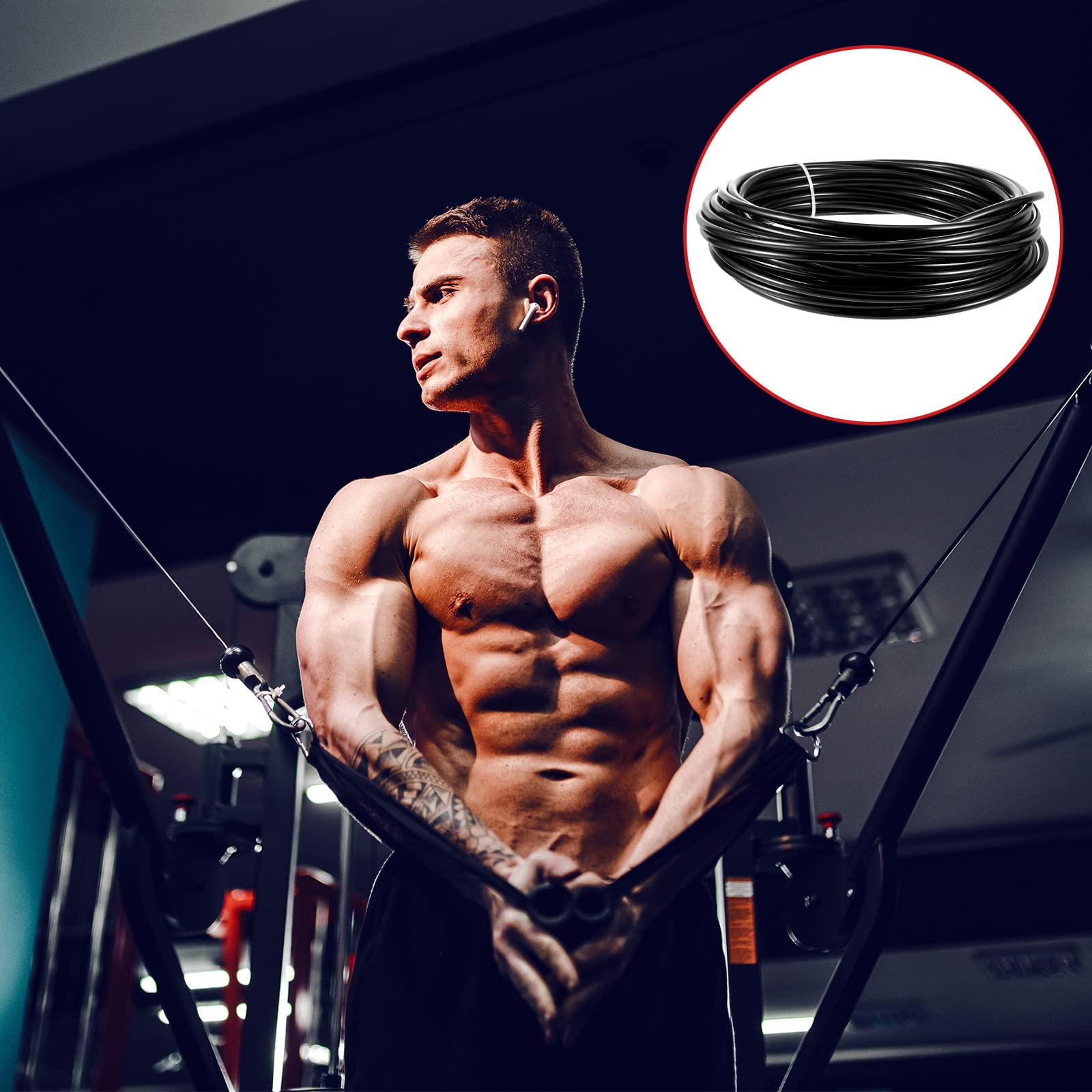 Amazon | フィットネスプーリーケーブル ホームジム交換用ケーブル