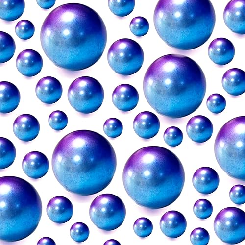 100 cuentas de perlas de gradiente flotantes sin agujero y 500 geles de agua para jarrón, cuentas de sirena flotantes para bodas, decoración de