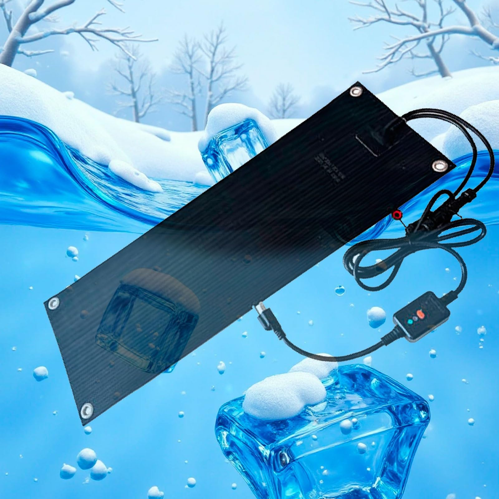 Tapis de fonte de neige d'extérieur à haute efficacité thermique avec câble inclus