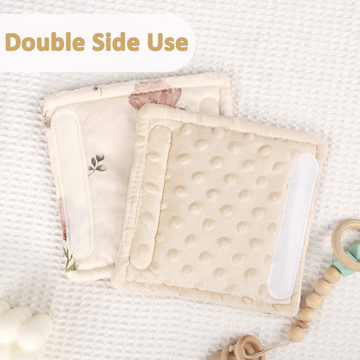 SWESEN Baby Car Seat Strap Covers, 3 Piece Soft Car Seat Strap Shoulder Pads for Baby Girls Boys, Double-Sided Use carseat Straps Covers for Stroller, Car Seats, Pushchair, Floral