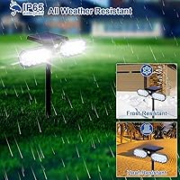 Vista 6 de Luces solares de movimiento al aire libre, reflector solar, modo de sensor de movimiento, luces de seguridad del atardecer al amanecer, focos