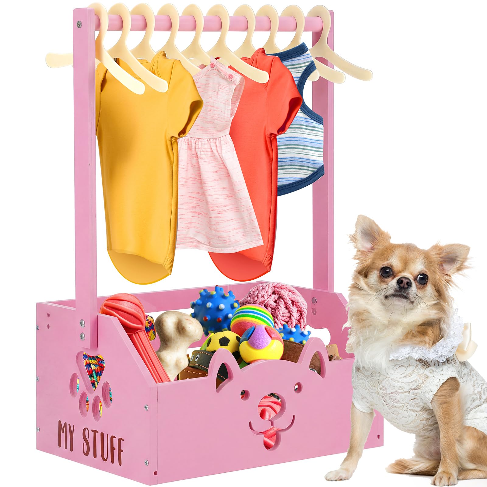 ペット用　クローゼット Amazon.co.jp: Chunful 犬用クローゼット 木製ペットワードローブ