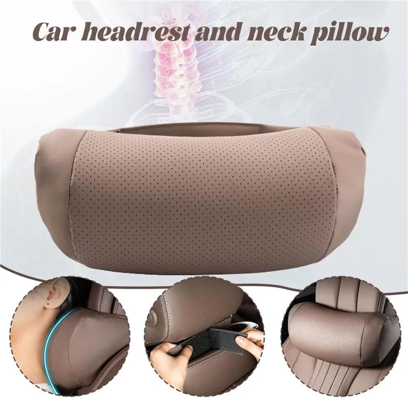 Reposacabezas Coche Cojin Universal Car Memory Foam Headrest Waist Cushion Breathable Comfortable Seat Neck Pillow(Color 8)