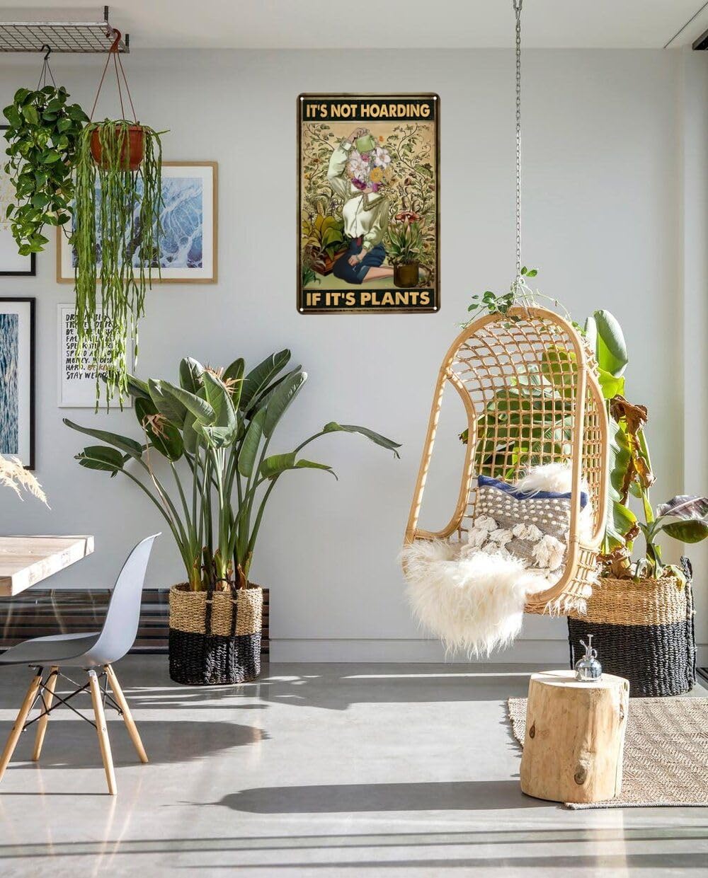 Vintage Gardening Tin Sign, It's Not Hoarding If It's Plants, 8 x 12 Inches Novelty Funny Garden Signs - Image 3