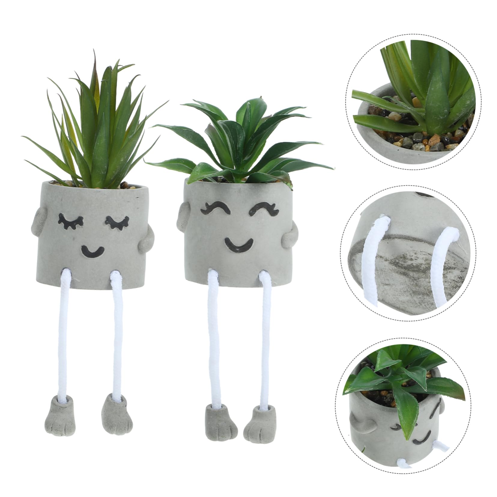 2pièces Bonsaï Artificiel Pot Plantes Grasses Décoratives Imitation Bonsaï pour Intérieur Facile à Entretenir pour Décoration de Bureau