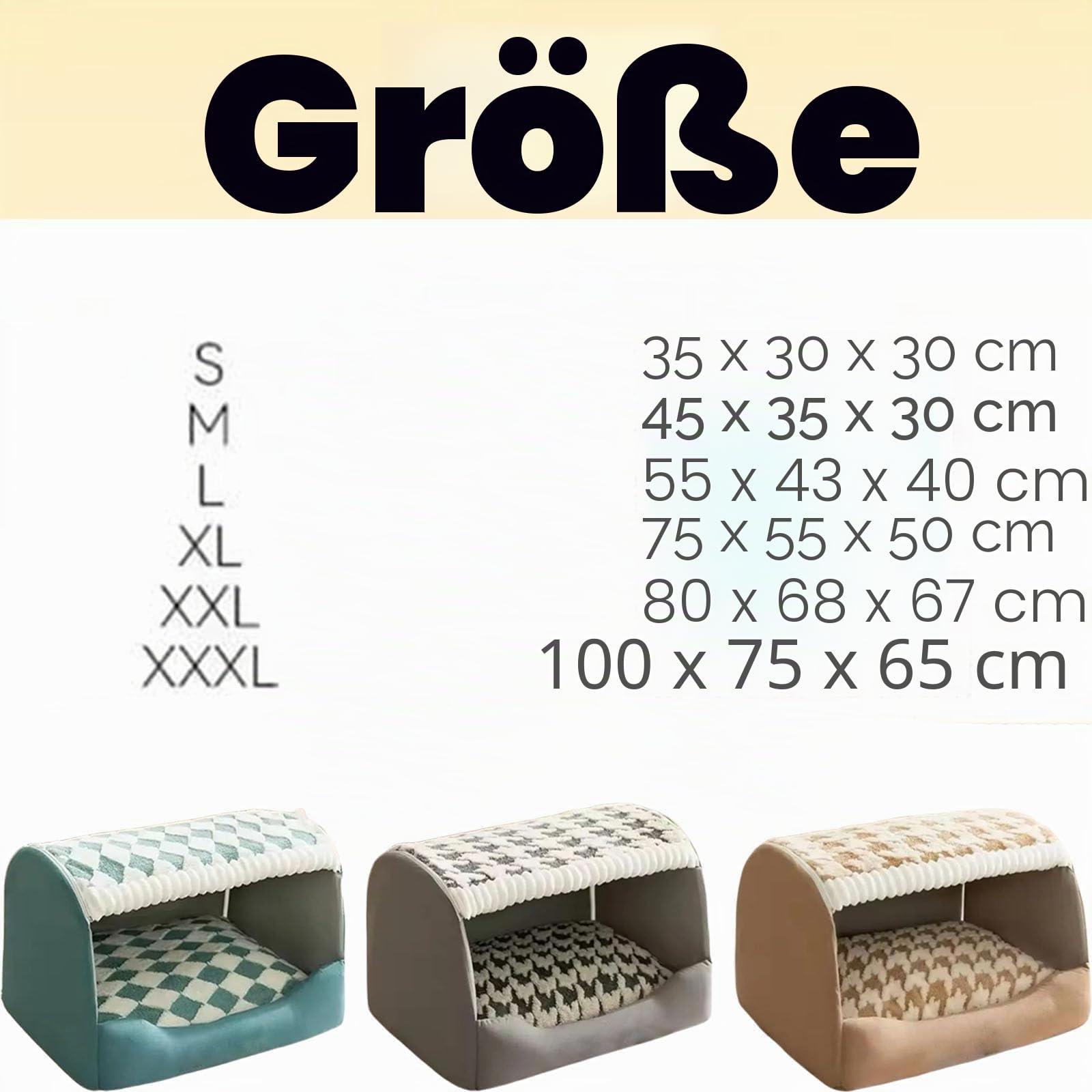 Cozy Dog House Bed Gemütliches Hundehaus Cozy House Dog Bed hundehöhle Indoor höhle Hund Hunde höhlenbett hundehaus für drinnen (grau,XXL)