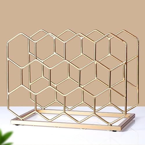 Miniatura 8 de Estante de vino para encimera de 14 botellas, estante de vino de metal dorado moderno independiente - Soporte de vino de mesa para gabinete,