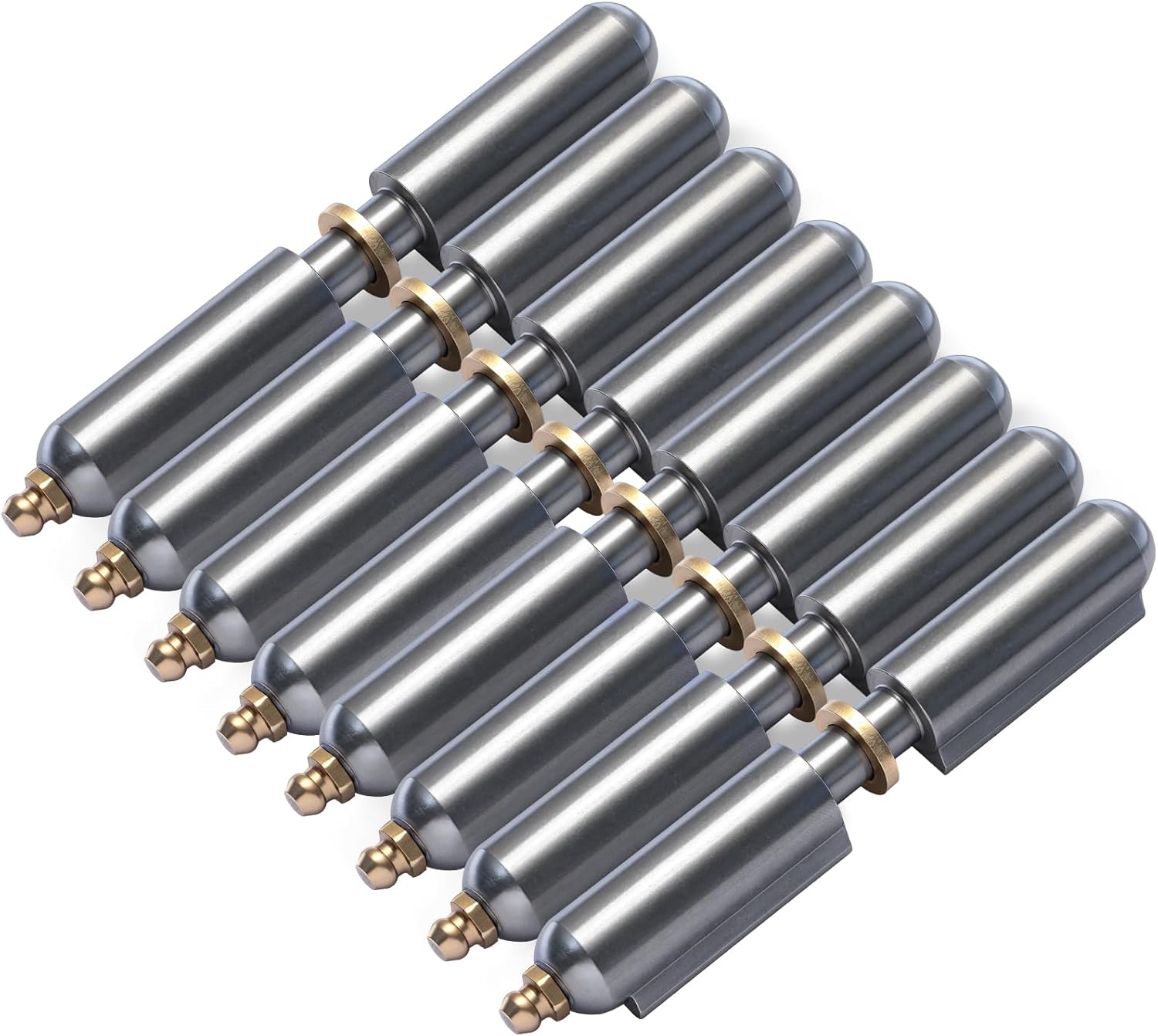 8 Pcs 4.3 Inch BBQ Smoker Bullet Weld on Hinges, Heavy Duty Weldable Carbon Steel Barrel Hinges for BBQ Smokers, Gates, Automotive Tailgates, Swing Door Trailer Ramp