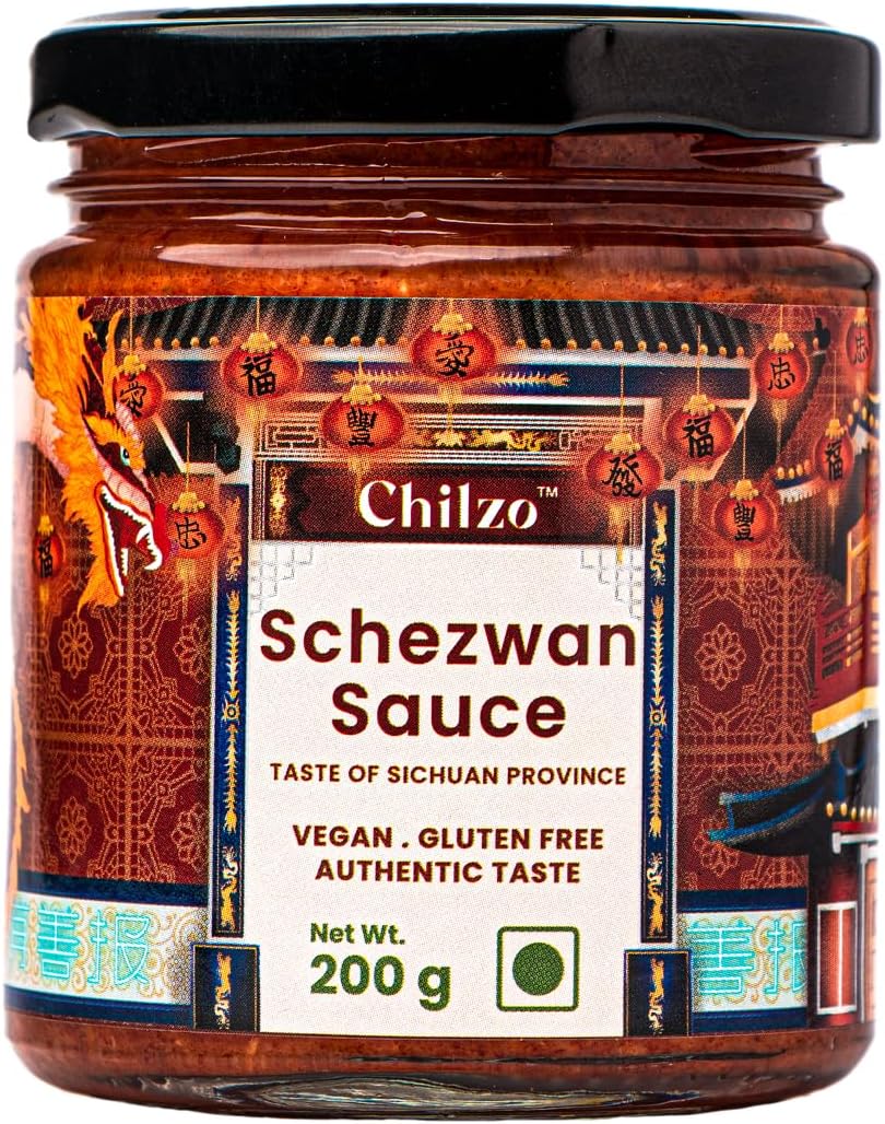 Schezwan Sauce (200 g) | No Sugar | No MSG | No Artificial Flavors/Colors | Made with Real Ingredients| Vegan | Gluten Free (35)