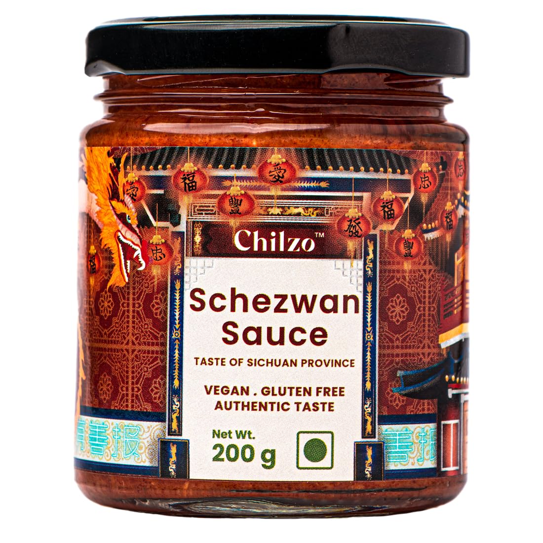 Schezwan Sauce (200 g) | No Sugar | No MSG | No Artificial Flavors/Colors | Made with Real Ingredients| Vegan | Gluten Free (35)