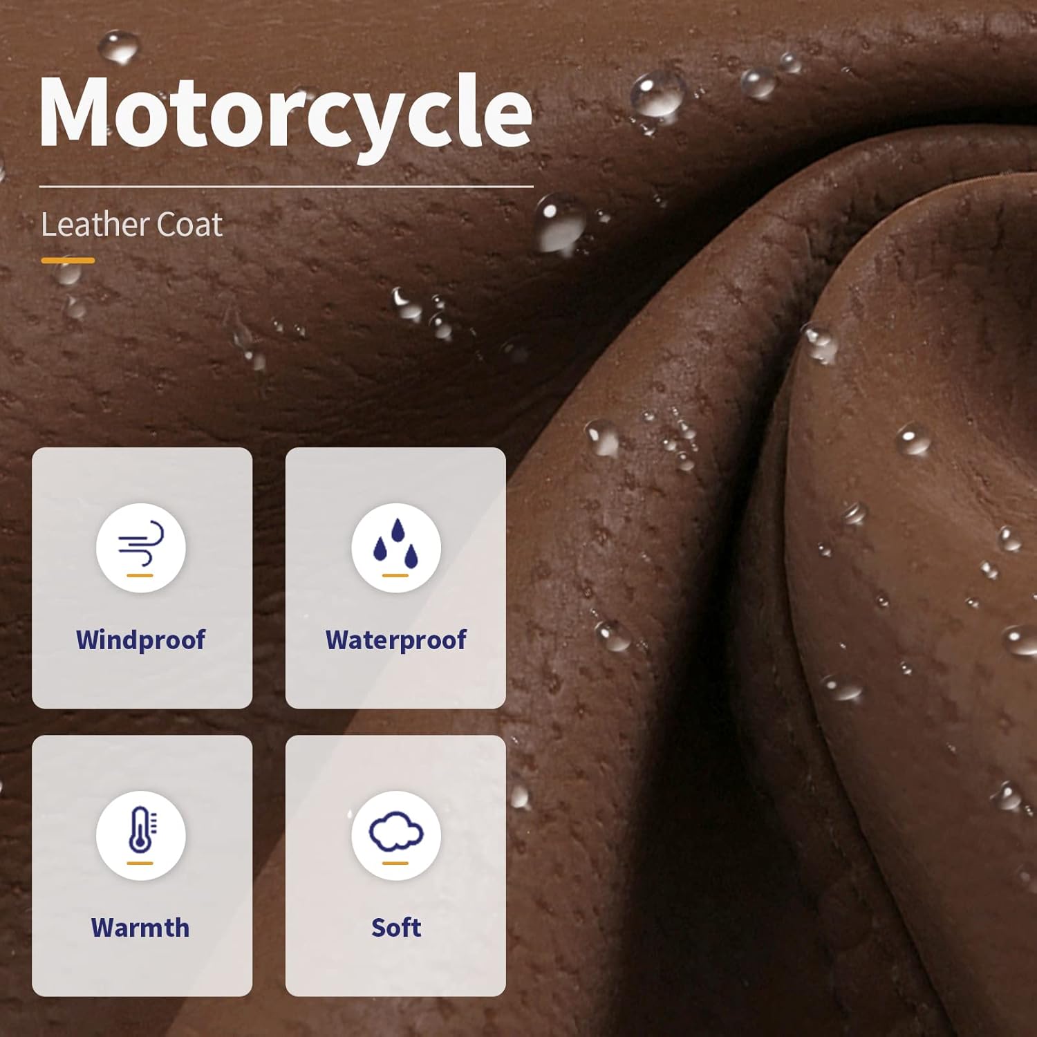 UNTMENU Leather Jackets for Men,Stand Collar Zip Up Motorcycle Biker Bomber Jacket With Removable Hood - Image 5