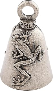 Guardian Bell Animals Good Luck Bell w/Keyring & Black Velvet Gift Bag | Motorcycle Bell | Lead-Free Pewter | Made in USA