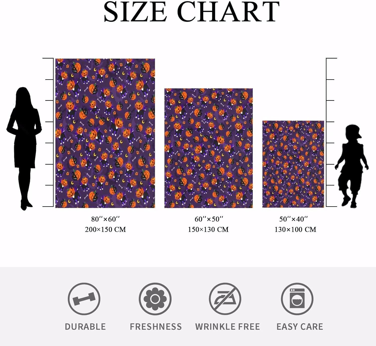 Fun Kitten Blanket Funny Pumpkin Cat Throw Blanket Purple Blankets and Throws Fun Pumpkin Printed Nap Blanket for Sofa Couch Office Halloween Decorations Flannel Blanket 50"x60"