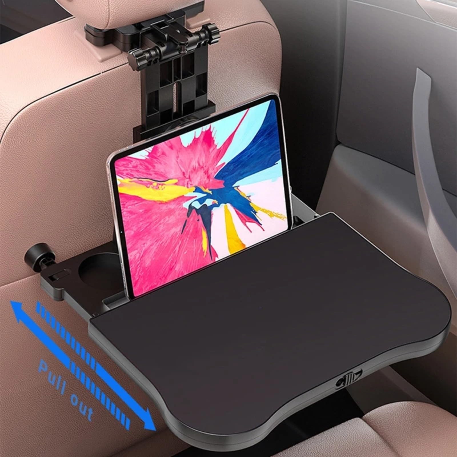 Plateaux de jeu de voiture, chaise multifonction noire, table pliante pour siège auto, support de téléphone, plateau de rangement pour siège arrière de voiture, plateau pliable pour ordinateur