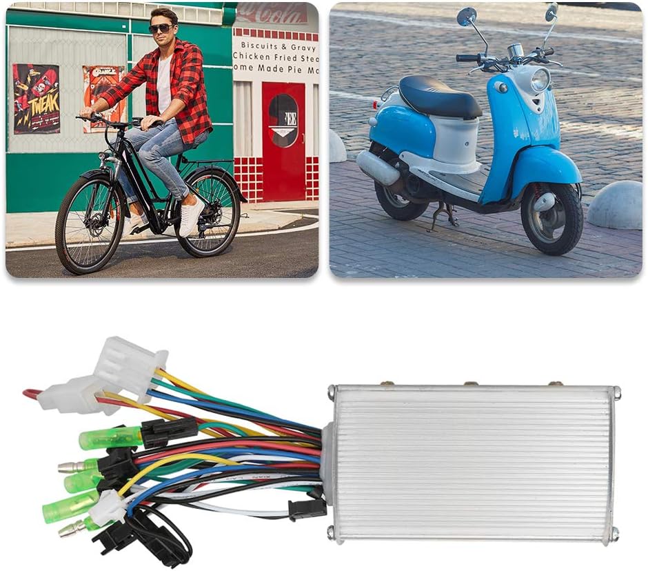 Electric Scooter Controller, high Performance high Torque brushless Speed Controller 36V 48V 350W Aluminum Alloy Shell for Urban commuters Recreational Riders Performance Tuning