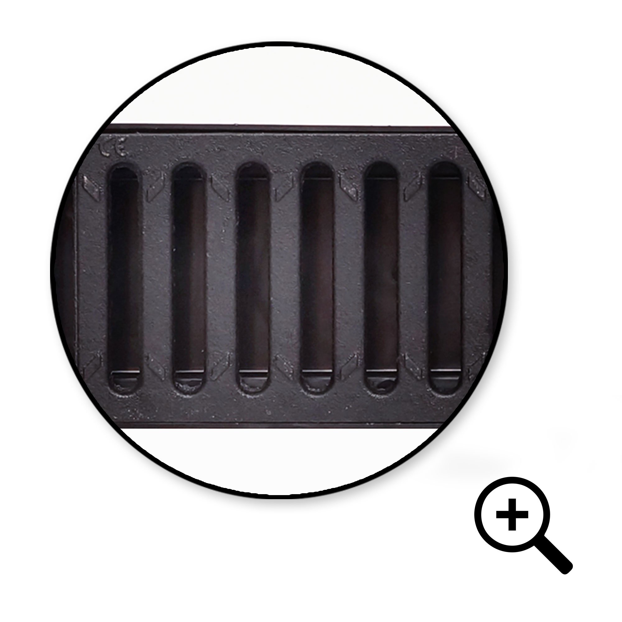 3m Entwässerungsrinne Tiefe 148mm Belastungsklasse C250, Gußrost komplett SET (schwarz)