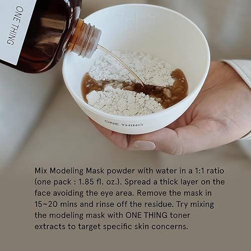 Miniatura 5 de ONE THING Máscara de modelado de silicona para mezclar tazón, espátula y taza medidora, 1 unidad, color blanco, kit de herramientas faciales para