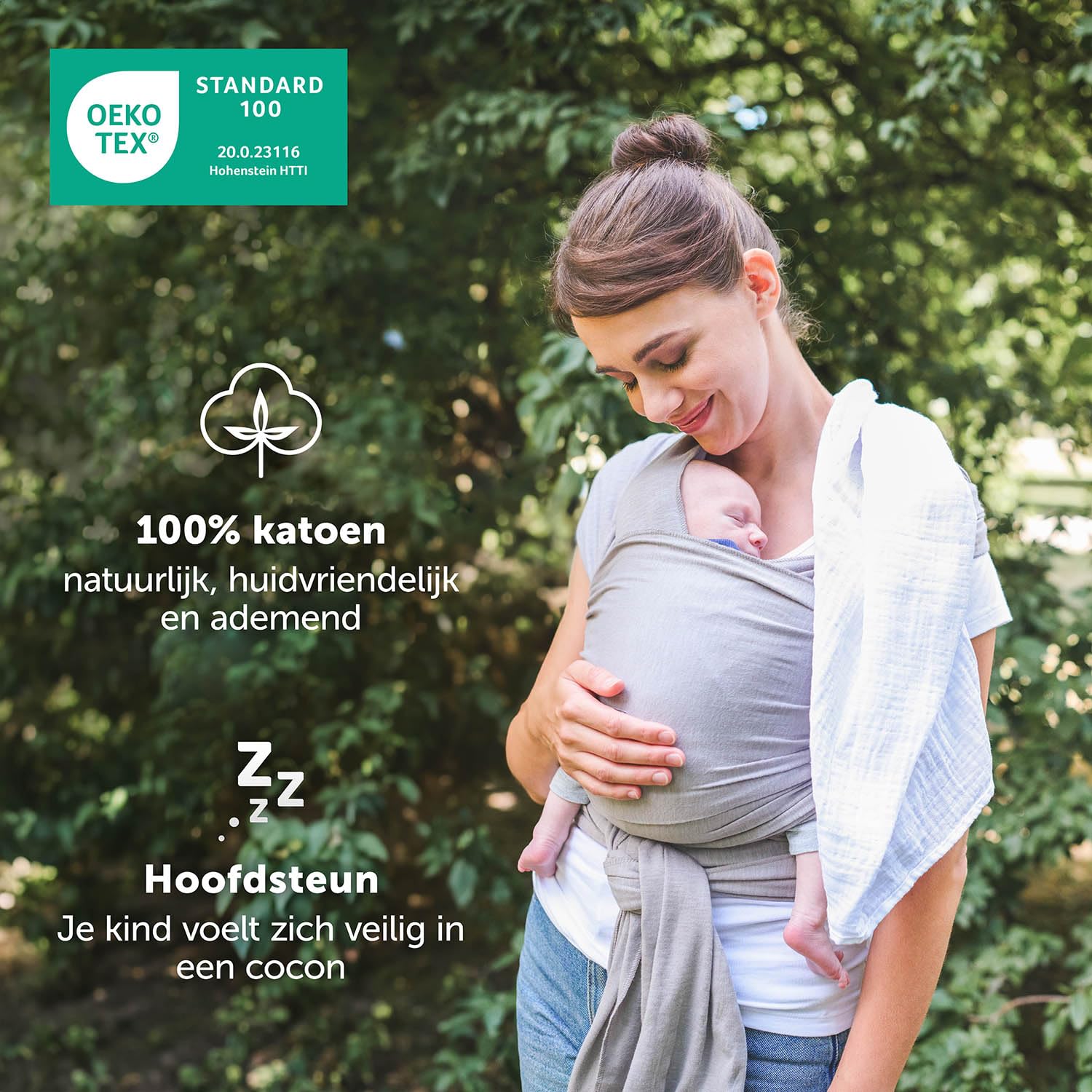 Laleni Draagdoek voor Pasgeborenen tot 15 kg in Katoen