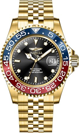 Invicta Pro Diver 36041 Men's Watch - Quartz Movement - Stainless Steel with Black Dial - 40 mm