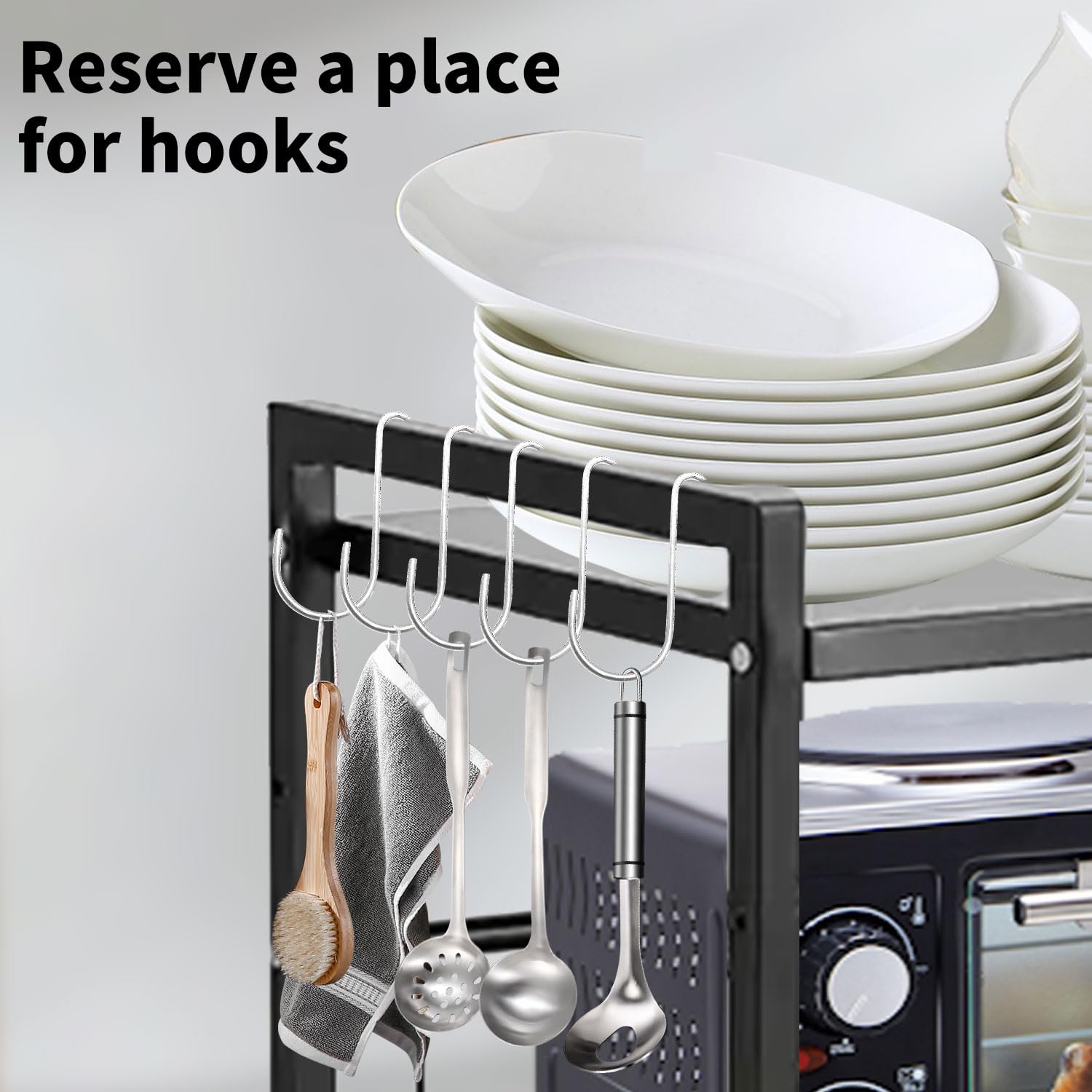 Etagere Micro Ondes, 3 niveles extensible mueble de microondas de metal