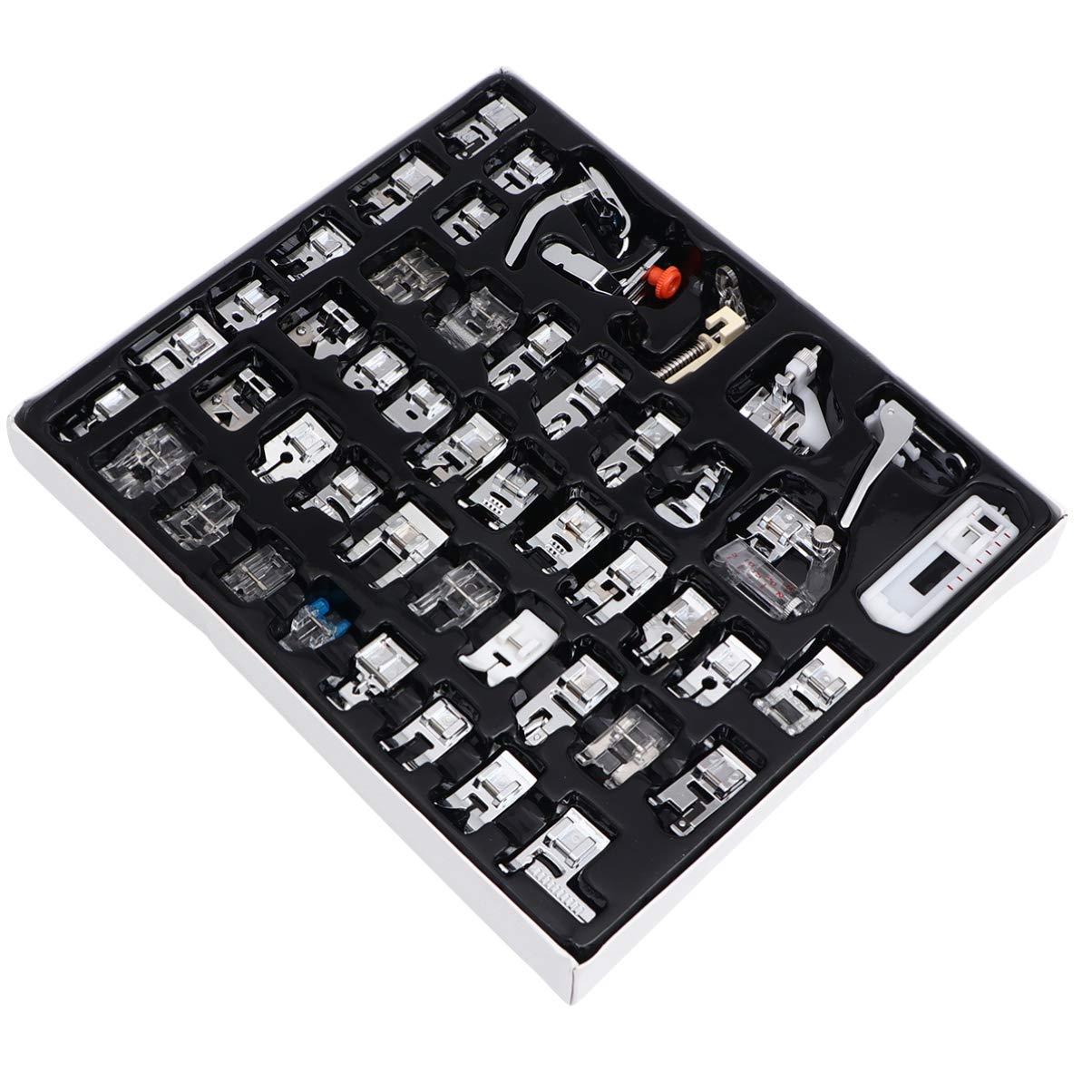 Kit de 48 pieds-de-biche pour machine à coudre basse vitesse avec boîte VILLCASE