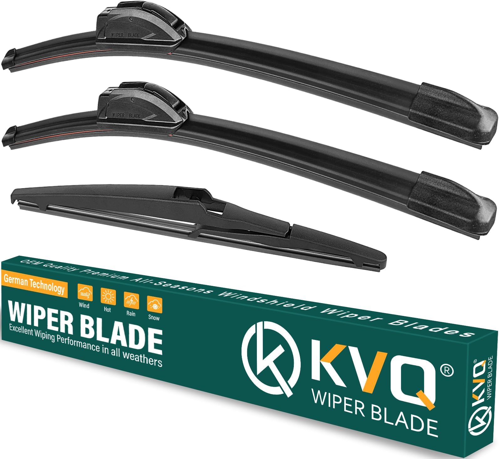 Windshield Wiper Blades Replacement for Toyota RAV4 2013 2014 2015 2016 2017 2018 Original Factory Quality Front Rear Wiper Blade Set - 26" 16" 10" (Set of 3)