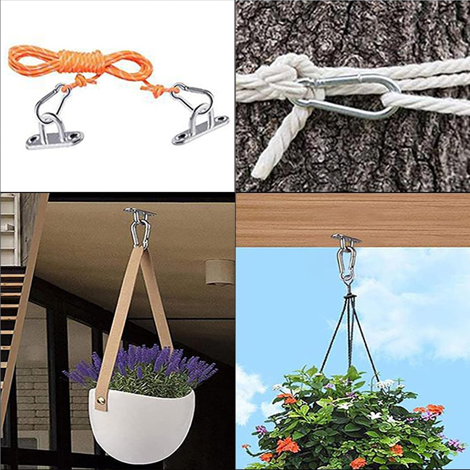 ステンレスアイプレート - オーバル ステンレス マリン フック - 4 個のネジマウントフックタフネス天井 &amp; 壁マウント