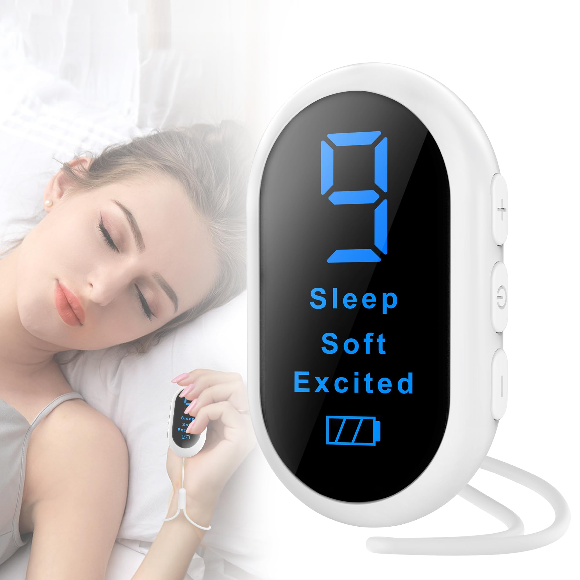 Sleep Aid Device, BOYUNSHI Anxiety Relief for Adults Type-C Rechargeable Microcurrent Calm Palm with 3 Modes & 9 Adjustable Gears Portable Sleep Instrument for Insomnia Solution, Improve Deep Sleep