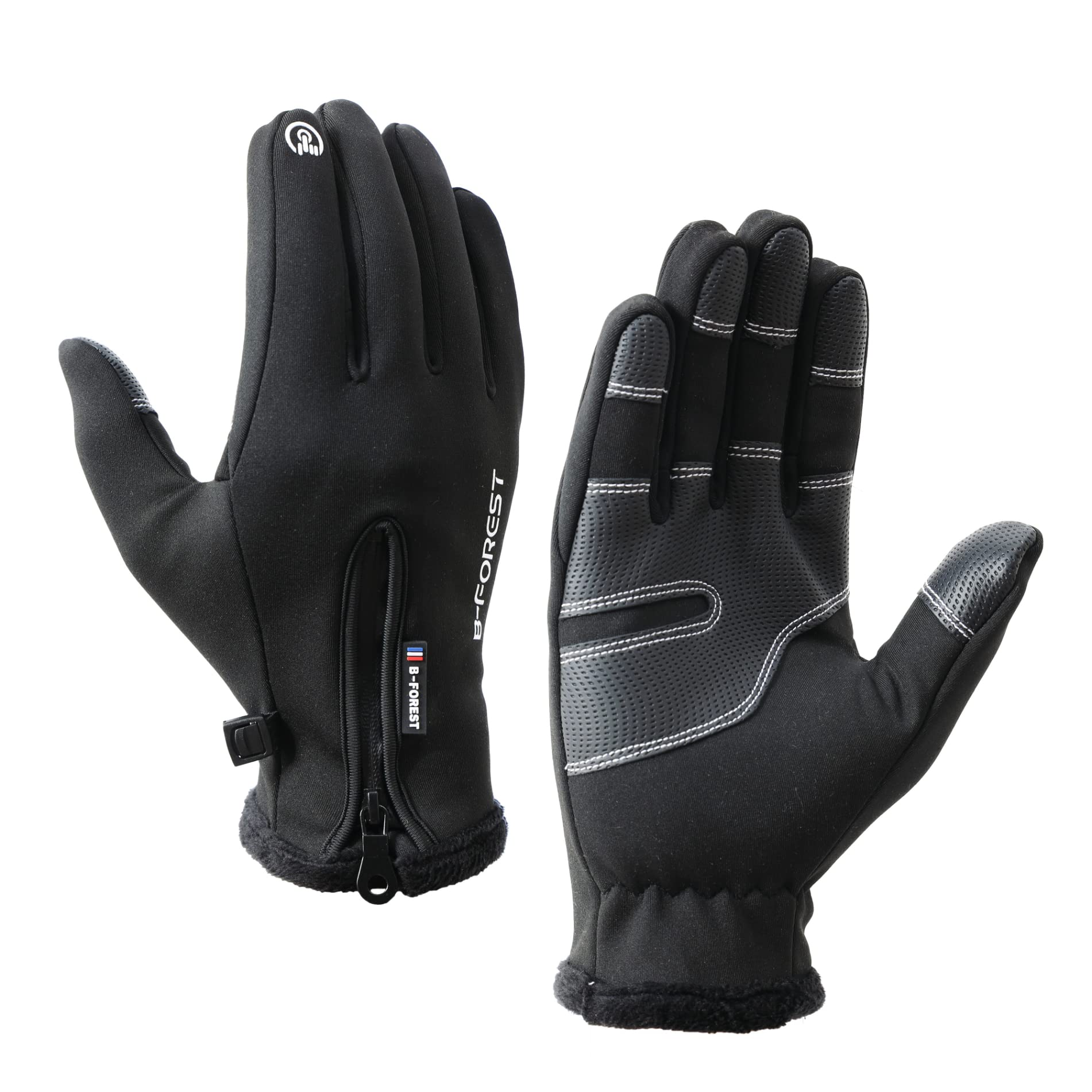 B-ForestRunning Gloves for Women Men Winter Spring Cold Weather Walking, Outdoor Lightweight Anti-Slip Wind-Resistant Warm Exercise Gloves