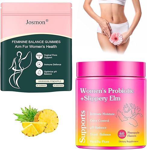 Gomitas probióticas y olmo resbaladizo para mujer, gomitas de equilibrio femenino prémium para mujeres