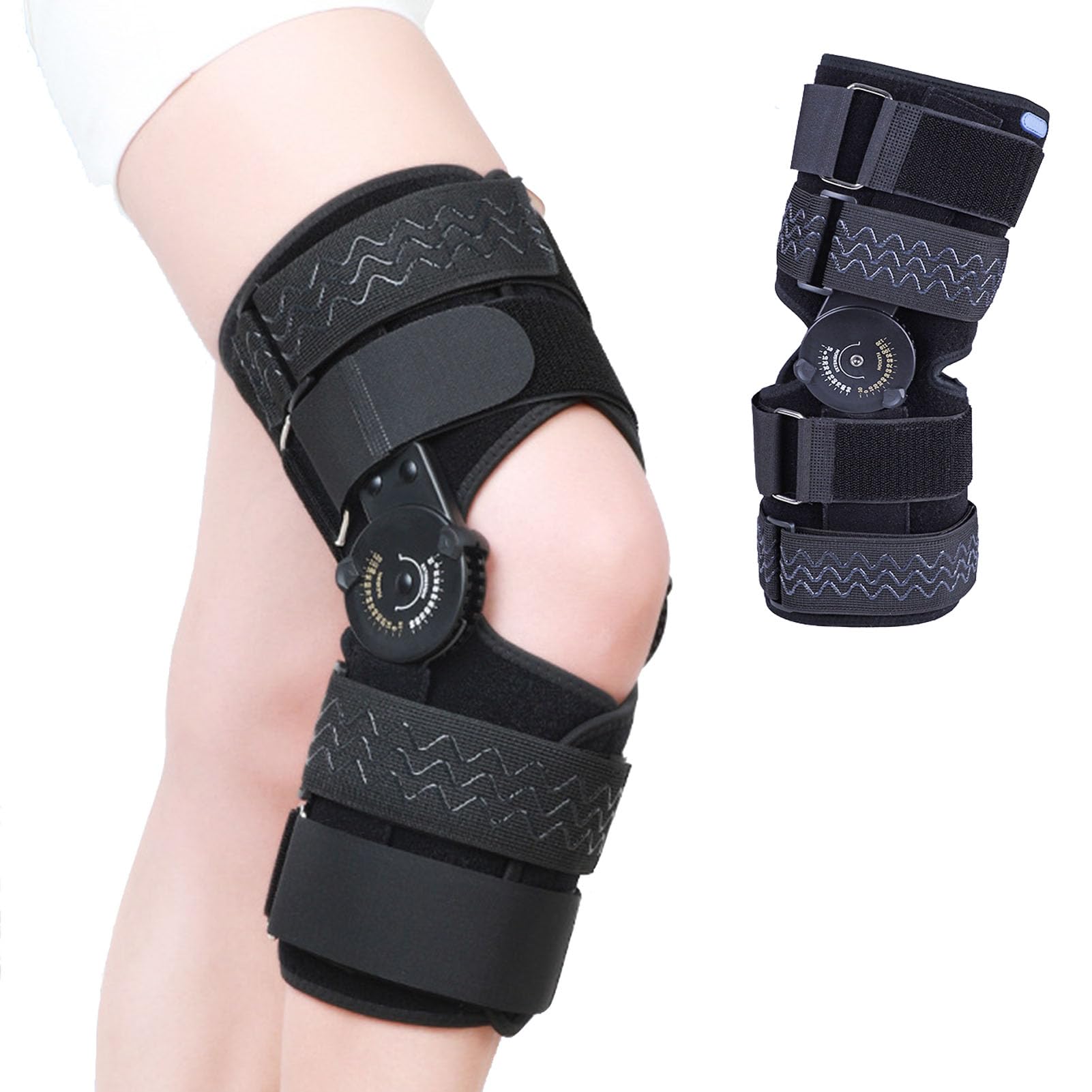 Rodillera Con Bisagras, Soporte Inmovilizador De Rodilla Ajustable Con Bisagras Para Rehabilitación Ortopédica, Estabilizadores De Ortesis, Protector De Rodilla Para Artritis, Osteoartritis