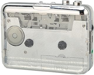 Reproductor de Cassette, Reproductor de Cintas Portátil con Sonido Estéreo Claro y Función de Auto Reversa Reproductor de radio casete FM retro con toma de auriculares de 3,5 mm