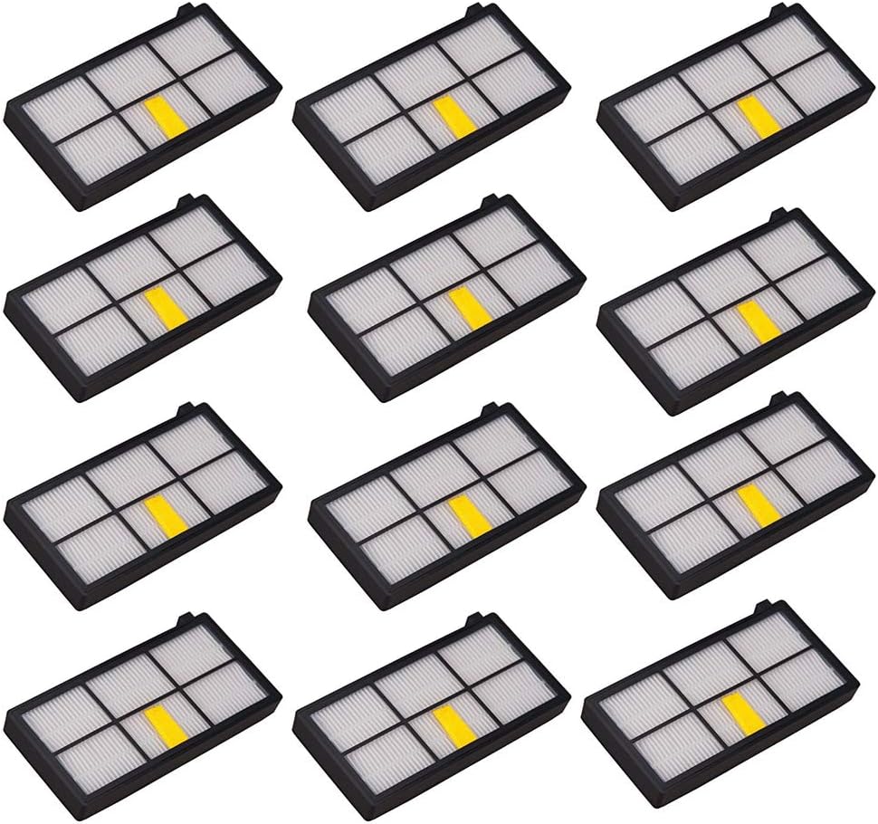 12 Pack HEPA Filter Filters for Roomba 800 900 Series 860 870 871 880 960 980 Vacuum Cleaning Robots