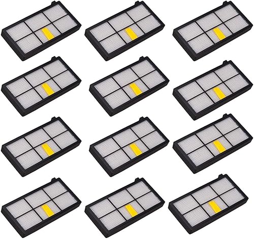LOTIN Paquete de 12 filtros HEPA para robots de limpieza al vacío Roomba 800 900 Series 860 870 871 880 960 980