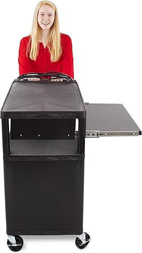 Miniatura 7 de Stand Steady Tubstr - Carrito utilitario compacto de 2 estantes  Fabricado en Estados Unidos  Estantes planos de fácil carga con capacidad para