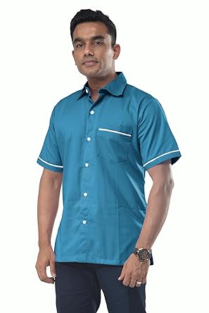 UNIFORM CRAFT Male Nurse Shirt ideal for Hospital Male Staff (42, Teal)